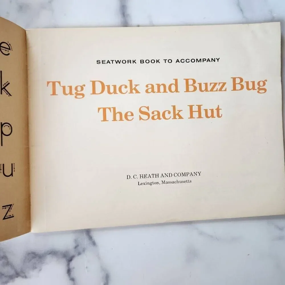 Tug Duck and Buzz Baby the Sack Hut vintage seatwork book 70s softback education